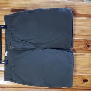 Men's Carhartt Work Shorts, Army Green, Size 40, inseam approx 9", Hammer Loop